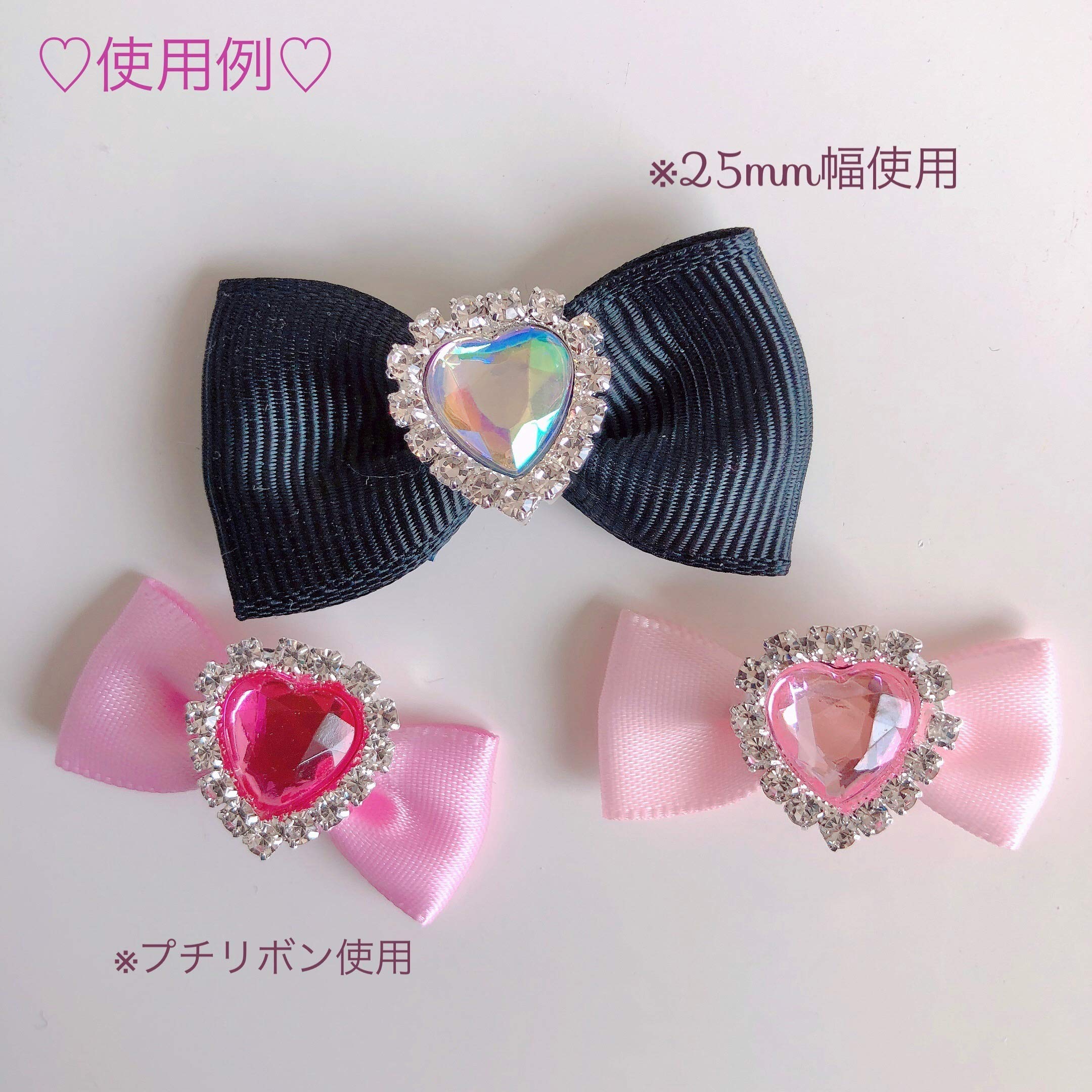くまちゃんカボション ハートクリスタルピアス ハンドメイド くまちゃんカボション ハートクリスタルピアス ハンドメイド